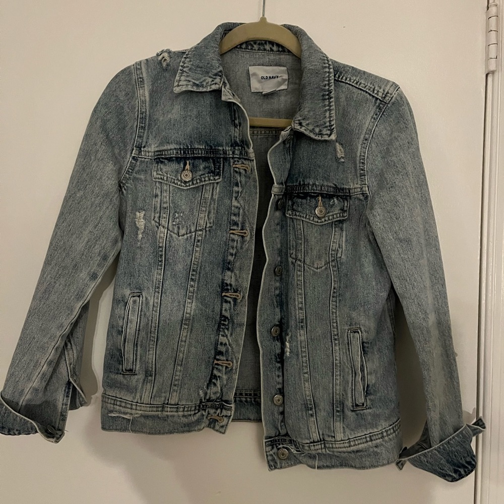 Old Navy Distressed Jean Jacket